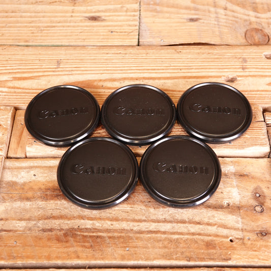 Used 5x Canon 60mm For 58mm Filter Lens e.g. FL 50mm f/1.4 Plastic Push-On Lens Cap