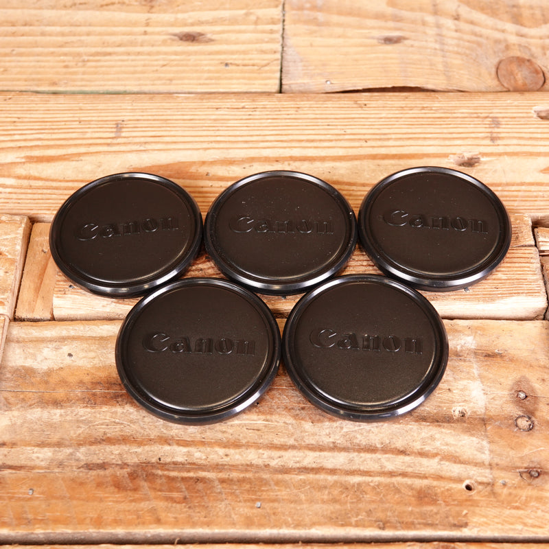 Used 5x Canon 60mm For 58mm Filter Lens e.g. FL 50mm f/1.4 Plastic Push-On Lens Cap
