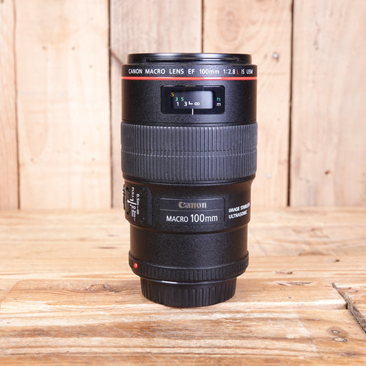 Used Canon EF 100mm F2.8 L Macro IS USM Lens