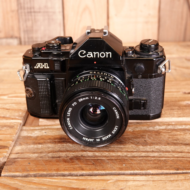 Used Canon A1 35mm Film SLR Camera with FD 28mm F2.8 Lens