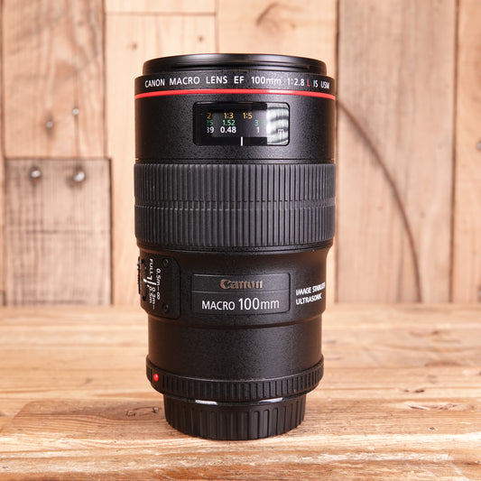 Used Canon EF 100mm F2.8 L Macro IS USM Lens