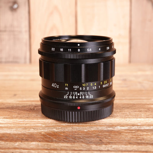 Used Voigtlander 40mm f1.2 Nokton Lens for Nikon Z
