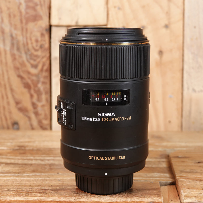 Used Sigma 105mm f2.8 DG Macro HSM OS Lens - Nikon