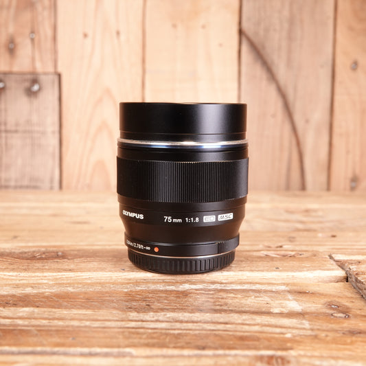 Used Olympus 75mm f1.8 ED M.ZUIKO Black Micro Four Thirds Lens