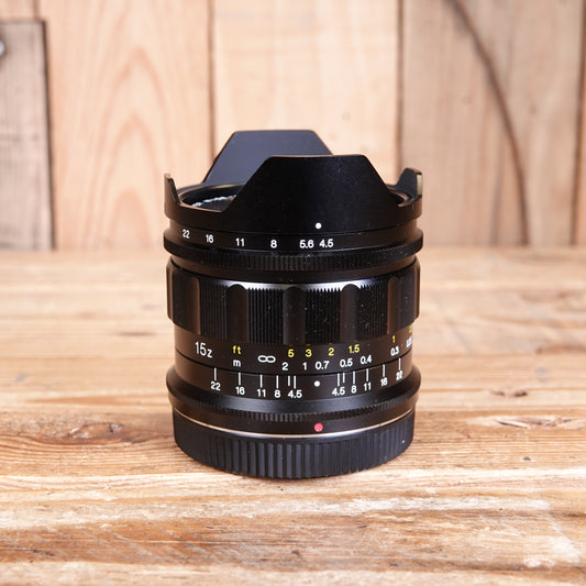 Used Voigtlander 15mm F4.5 Super Wide Heliar Lens Nikon Z fit