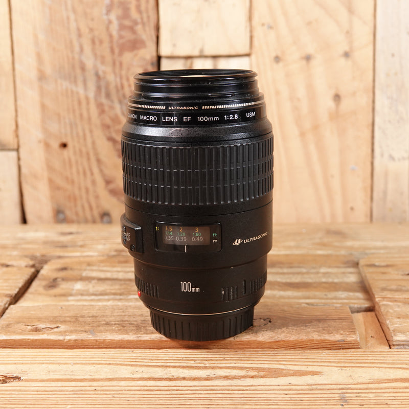 Used Canon EF 100mm F2.8 USM Macro Lens