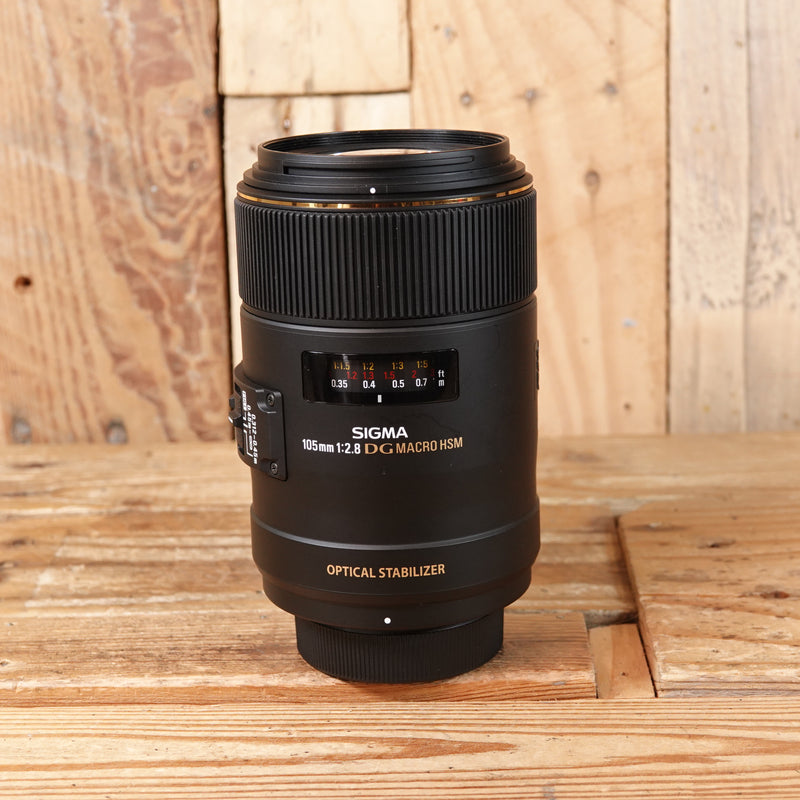 Used Sigma 105mm f2.8 DG Macro HSM OS Lens - Nikon