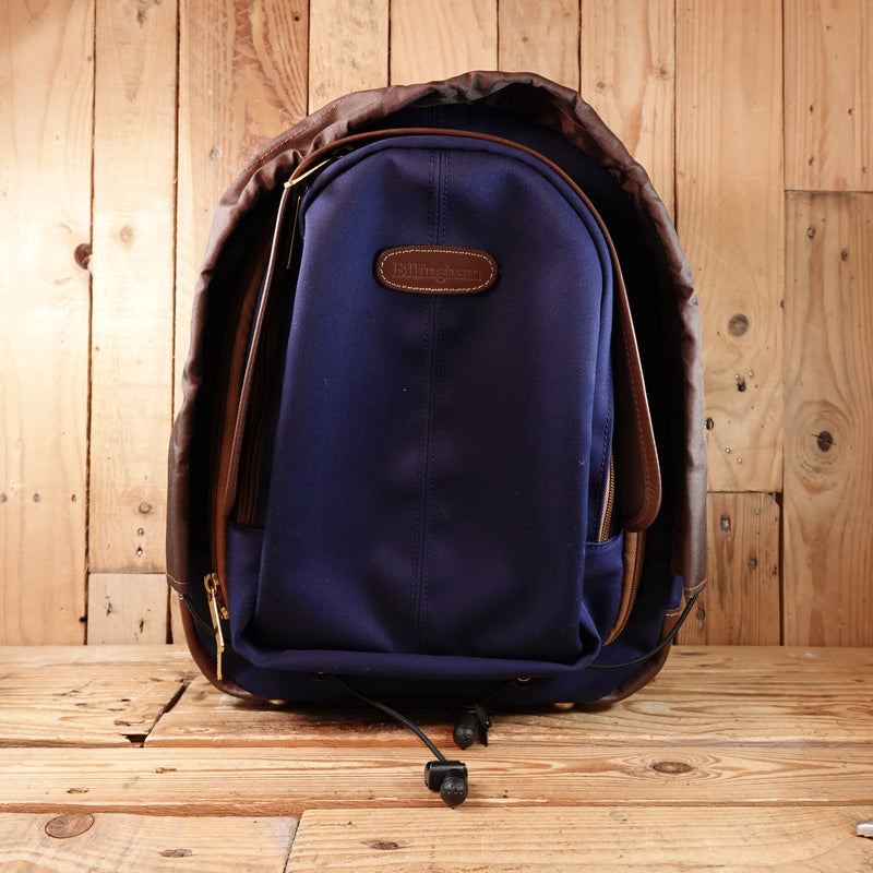 Used Billingham 25 RUCKSACK - Navy FibreNyte/Chocolate Leather
