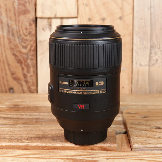 Used Nikon AF-S 105mm F2.8 G ED VR Micro Lens
