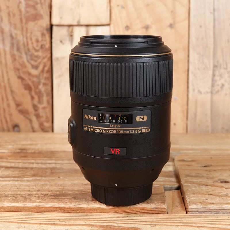 Used Nikon AF-S 105mm F2.8 G ED VR Micro Lens