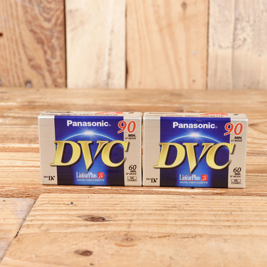 Used 2x Panasonic 60/90min Mini DV Digital Video Cassette DVC Tape