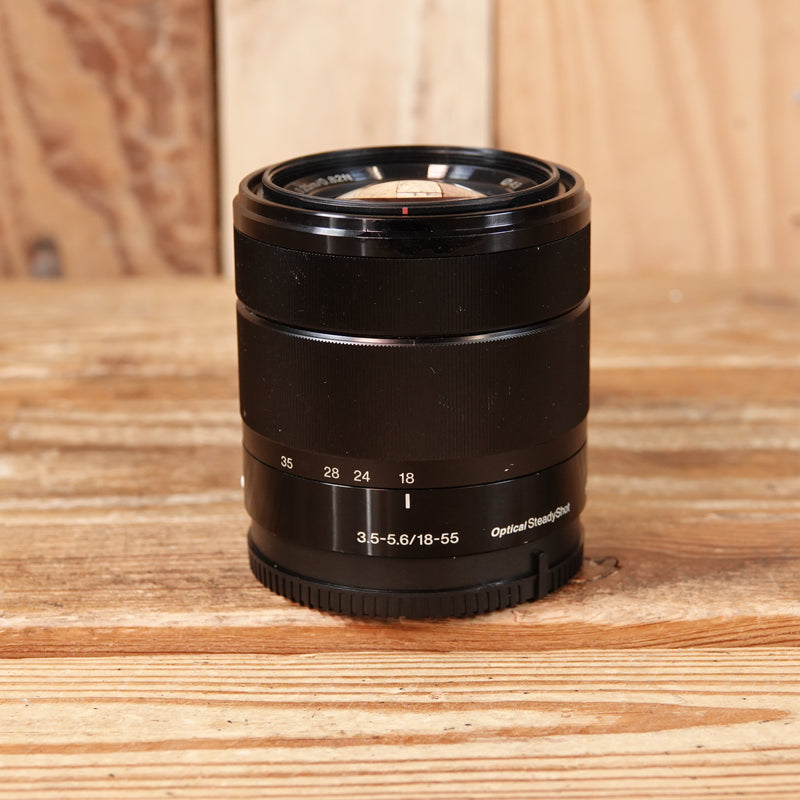 Used Sony E 18-55mm f3.5-5.6 OSS Black Lens
