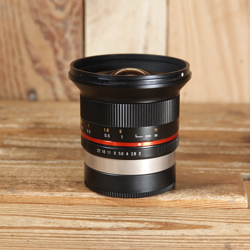 Used Samyang 12mm F2 NCS CS Black Lens - Fujifilm X