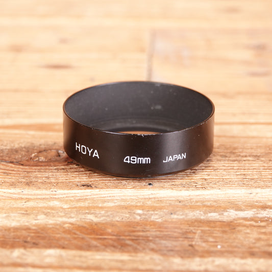 Used Hoya - 49mm Screw-In Black Metal Lens Hood