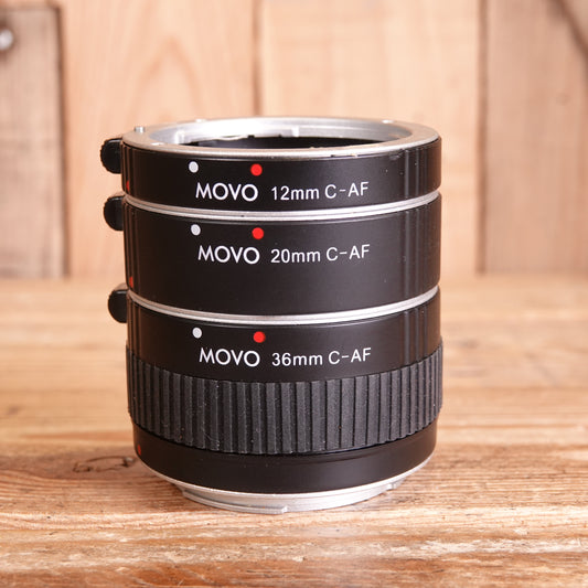 Used Movo C-AF Extension Tube Set for Canon - 12mm 20mm 30mm