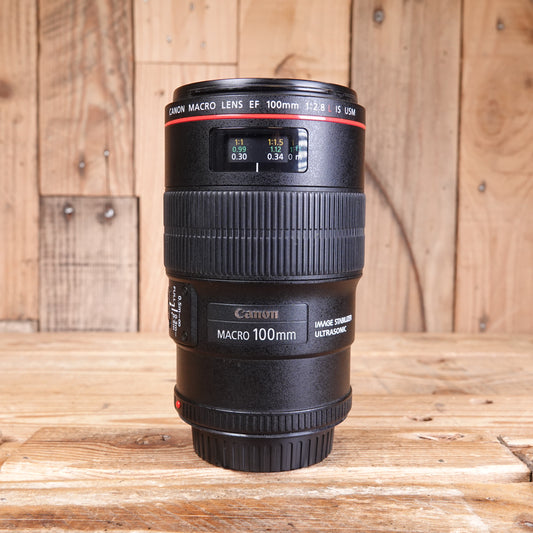 Used Canon EF 100mm F2.8 L Macro IS USM Lens