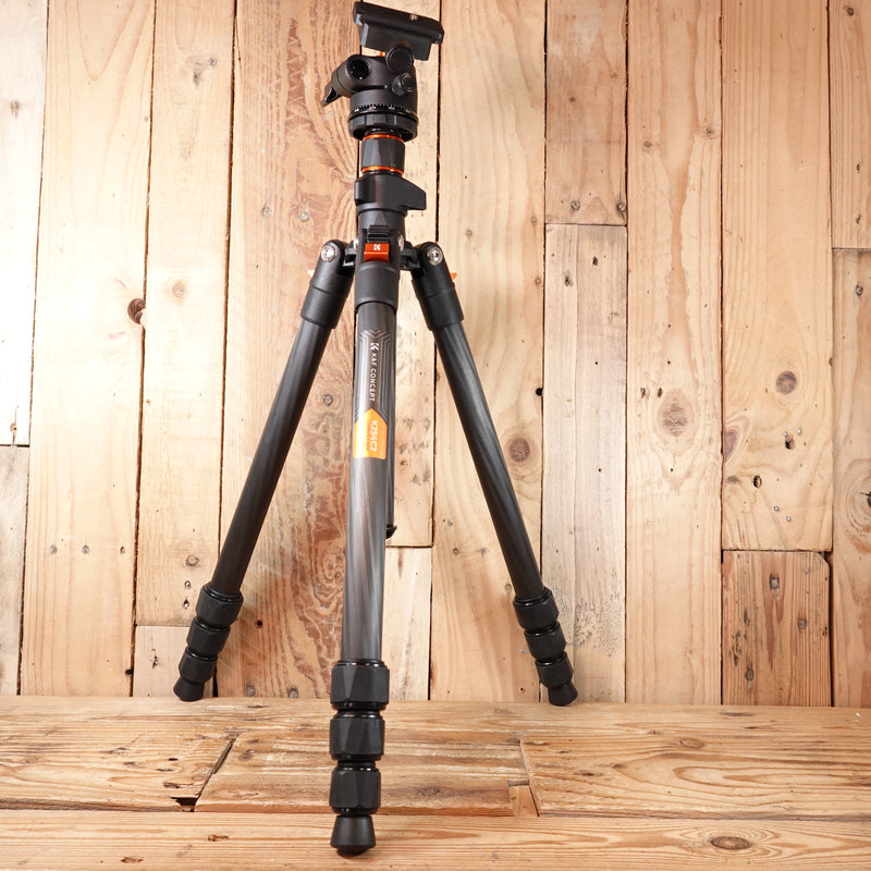 Used K&F Concept Carbon Tripod K254C2 with Ball Head