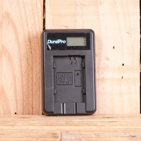 Used Durapro 3000Mah BP828 Battery + LCD USB Charger for Canon