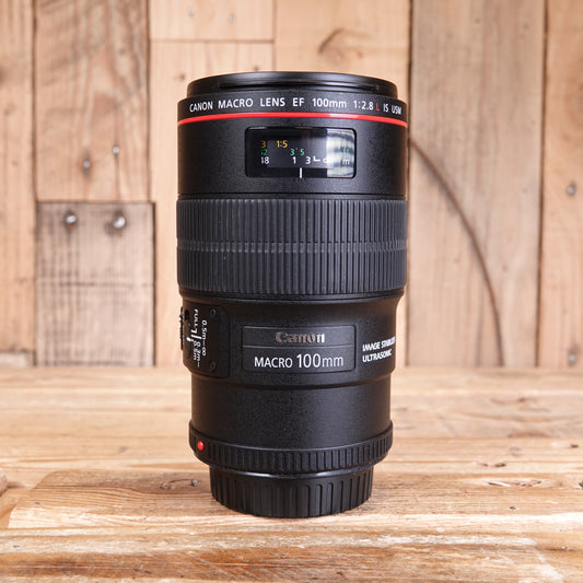 Used Canon EF 100mm F2.8 L Macro IS USM Lens