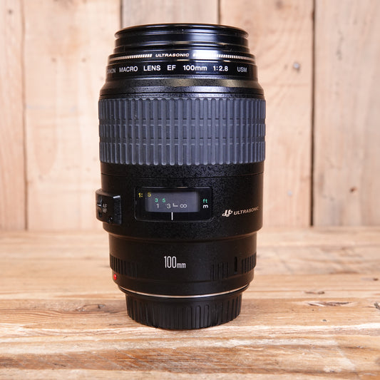 Used Canon EF 100mm F2.8 USM Macro Lens