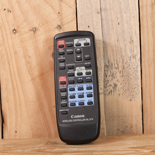 Used Canon Remote Control WL-D74 Black Wireless Controller VCR Camcorder
