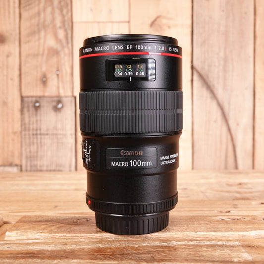 Used Canon EF 100mm F2.8 L Macro IS USM Lens
