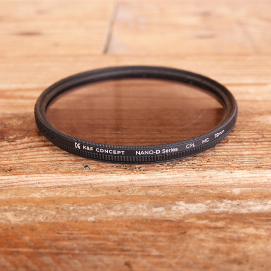 Used K&F Concept Nano-D Series CPL Circular Polariser MC 72mm Filter