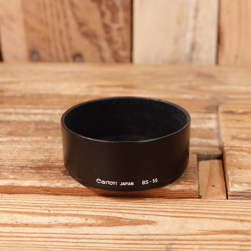 Used Genuine Canon BS-55 Plastic Lens Hood for FD / NFD 50mm Lens