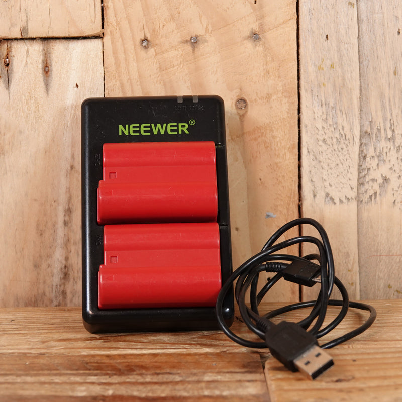 Used 2x EN-EL15 Battery+Dual Charger for Nikon Z6 III Z7 D7000 D7100