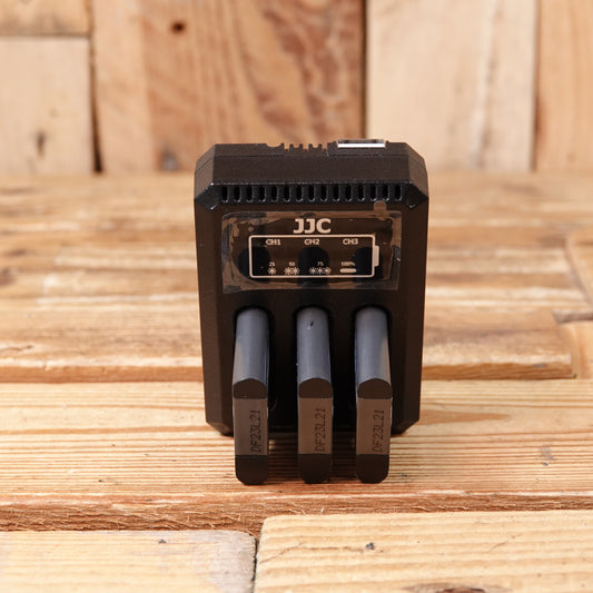 Used JJC Battery Charger and 3x LI-90B DB-110 Batteries
