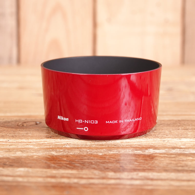 Used Nikon HB-N103 Red Lens Hood