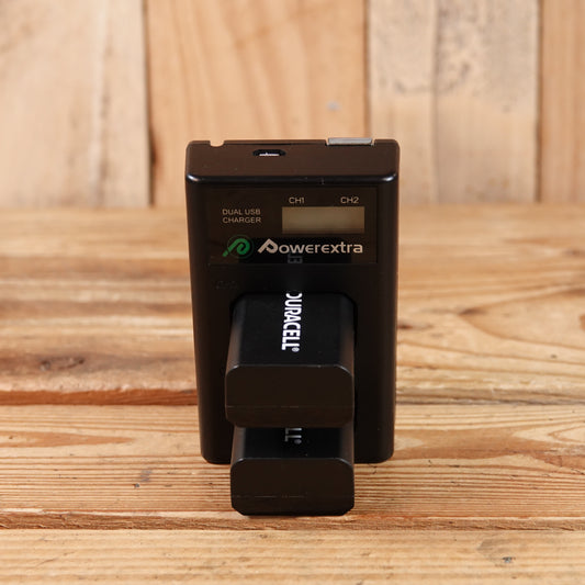 Used NP-FW50 Dual Battery charger with 2x Batteries