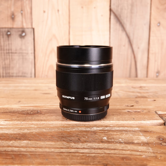Used Olympus 75mm f1.8 ED M.ZUIKO Black Micro Four Thirds Lens