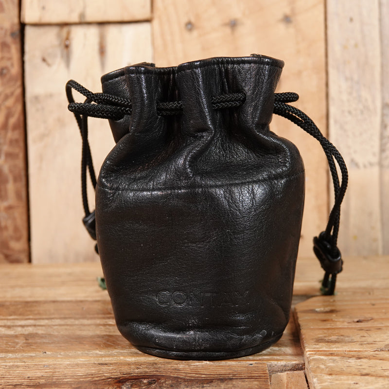 Used CONTAX Leather Lens Case Pouch Size 12x7cm