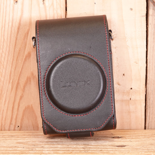 Used Panasonic Lumix Leather Camera Case for TZ100 - Black/Red