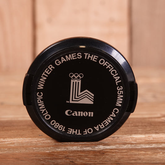Used Canon 52mm Lens Cap Official 35mm Camera 1980 Olympic Winter Games