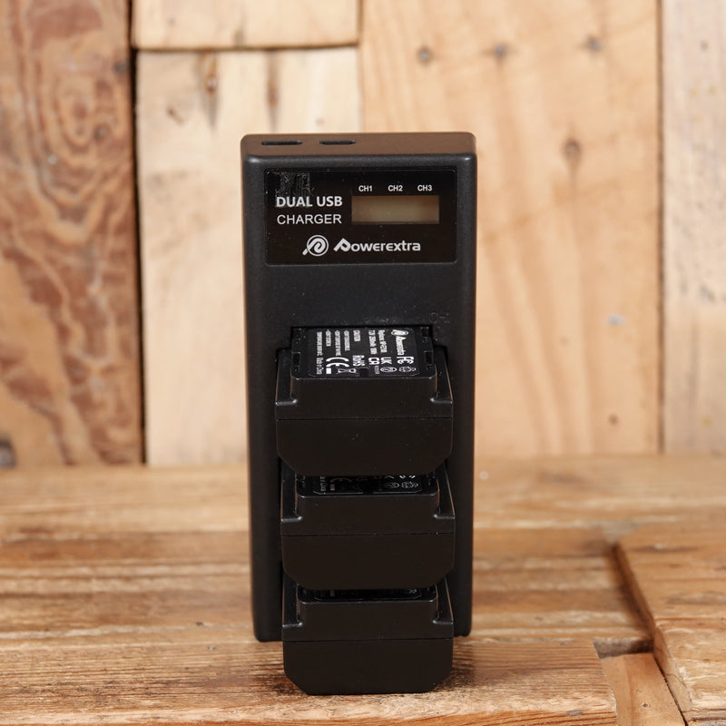 Used 3xNP-FZ100 Battery and Triple Slot Charger For Sony A9 9II A7C A7S III A6600