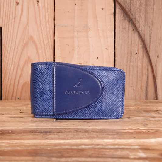 Used Olympus i Blue Compact Digital Camera Case Pouch Snake Skin Style