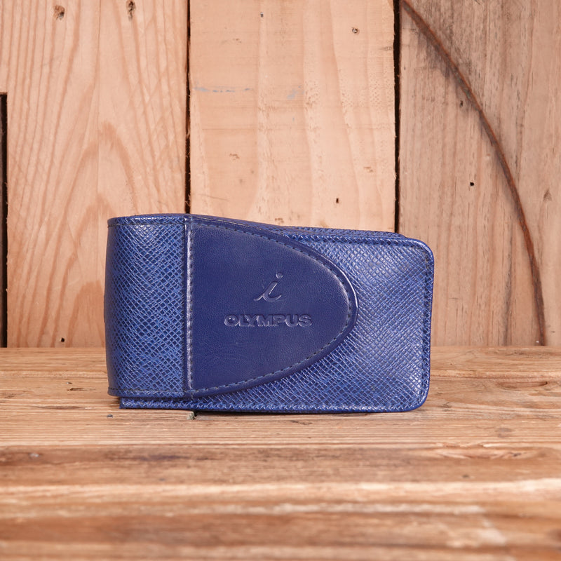 Used Olympus i Blue Compact Digital Camera Case Pouch Snake Skin Style