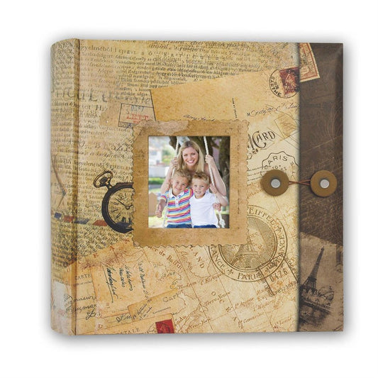 Eldorado Brown 7x5 inch Slip In Photo Album - 200 Photos Overall Size 10.5x9.75 Inches Image 1