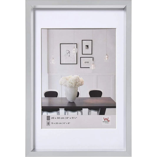 Walther Steel Style Photo Frame Silver 12x8 Inch