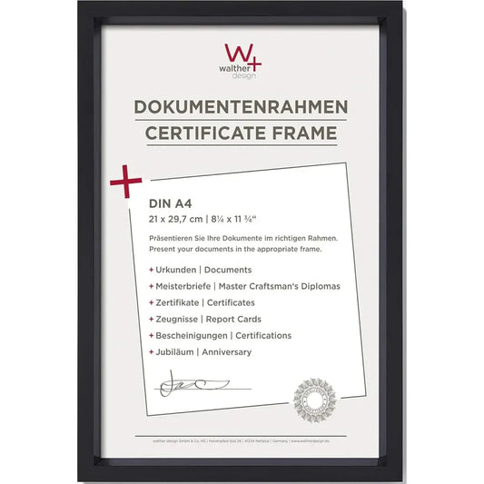Walther Steel Style Photo Frame Black A4