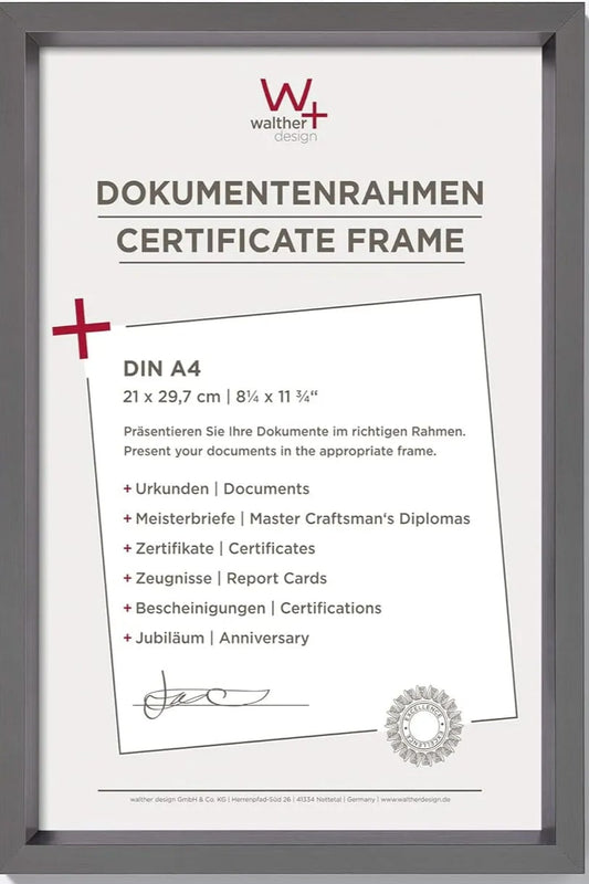 Walther Steel Style Photo Frame Steel A4