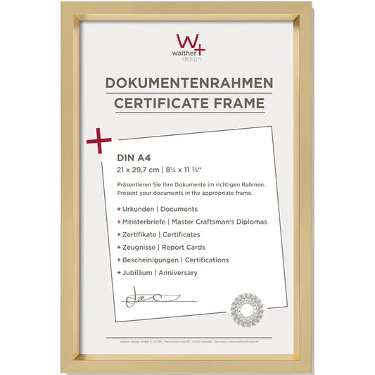 Walther Steel Style Photo Frame Gold A4