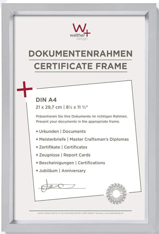 Walther Steel Style Photo Frame Silver A4