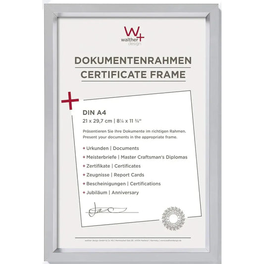 Walther Steel Style Photo Frame Silver A4