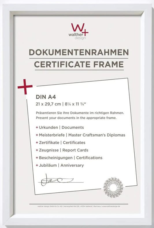 Walther Steel Style Photo Frame White A4