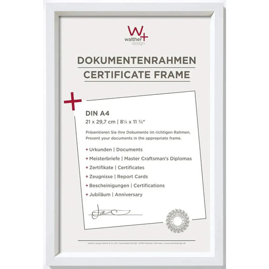 Walther Steel Style Photo Frame White A4
