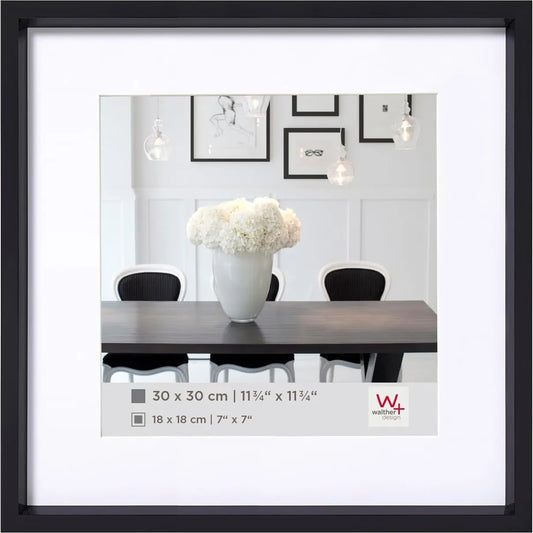 Walther Steel Style Photo Frame Black 8x8 Inch