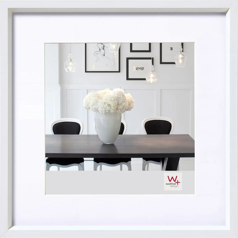 Walther Steel Style Photo Frame White 8x8 Inch